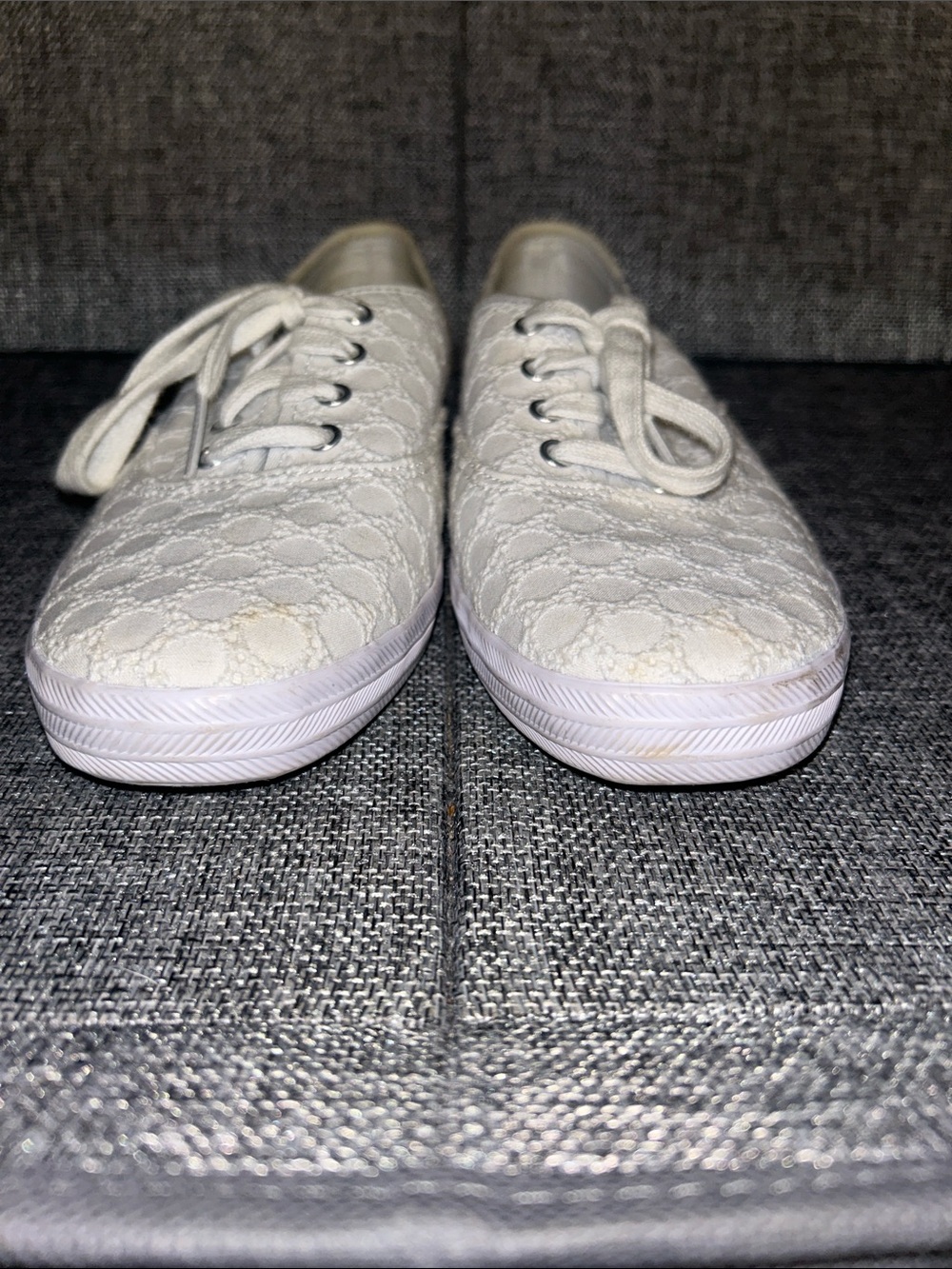 Keds White Lace-Pattern Low-Top Sneakers - Picture 4 of 8
